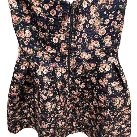 Sans Souci blue floral strapless dress size small - Picture 7 of 10
